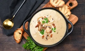 Sopa Cremosa de Champiñones | Qué Onda